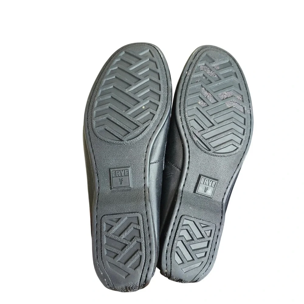 Frye Lewis Penny Loafers Mens 8.5 Black Leather Moccasin Toe Driver 3480267-BLK